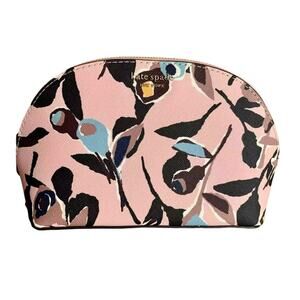 Kate Spade Cameron Pink Floral Print Cosmetics travel bag